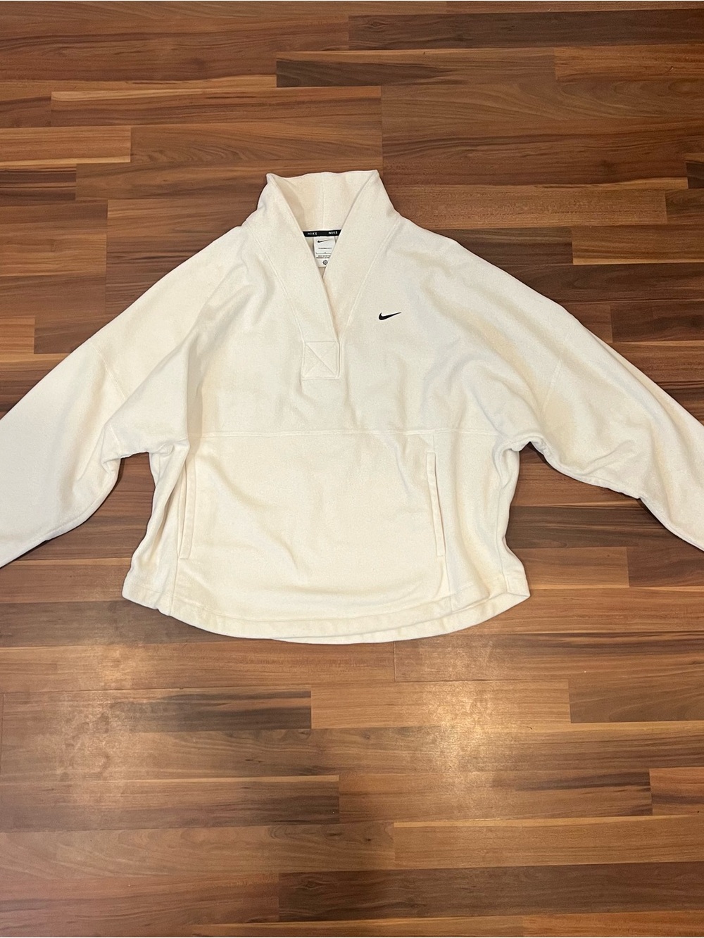 Nike White Fleece Pullover